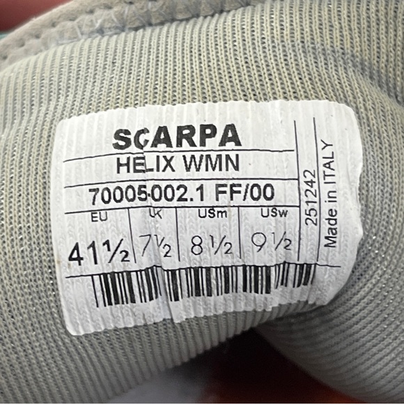 SCARPA Helix Womens 9.5 Mens 8.5 EU 41.5 Mandarin Climbing Shoes Made in Italy - Picture 15 of 16